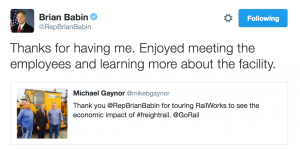 Rep. Babin tweet