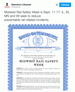 Midwest Rail Safety Week
